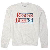 Reagan Bush '84 Crewneck Sweatshirt in Light Grey by Rowdy Gentleman - Country Club Prep