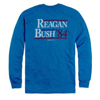 Reagan Bush '84 Long Sleeve Pocket Tee in Deep Water by Rowdy Gentleman - Country Club Prep