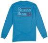 Reagan Bush '84 Long Sleeve Tee in Surf Blue by Rowdy Gentleman - Country Club Prep