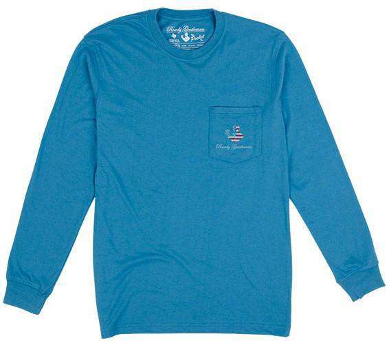 Reagan Bush '84 Long Sleeve Tee in Surf Blue by Rowdy Gentleman - Country Club Prep