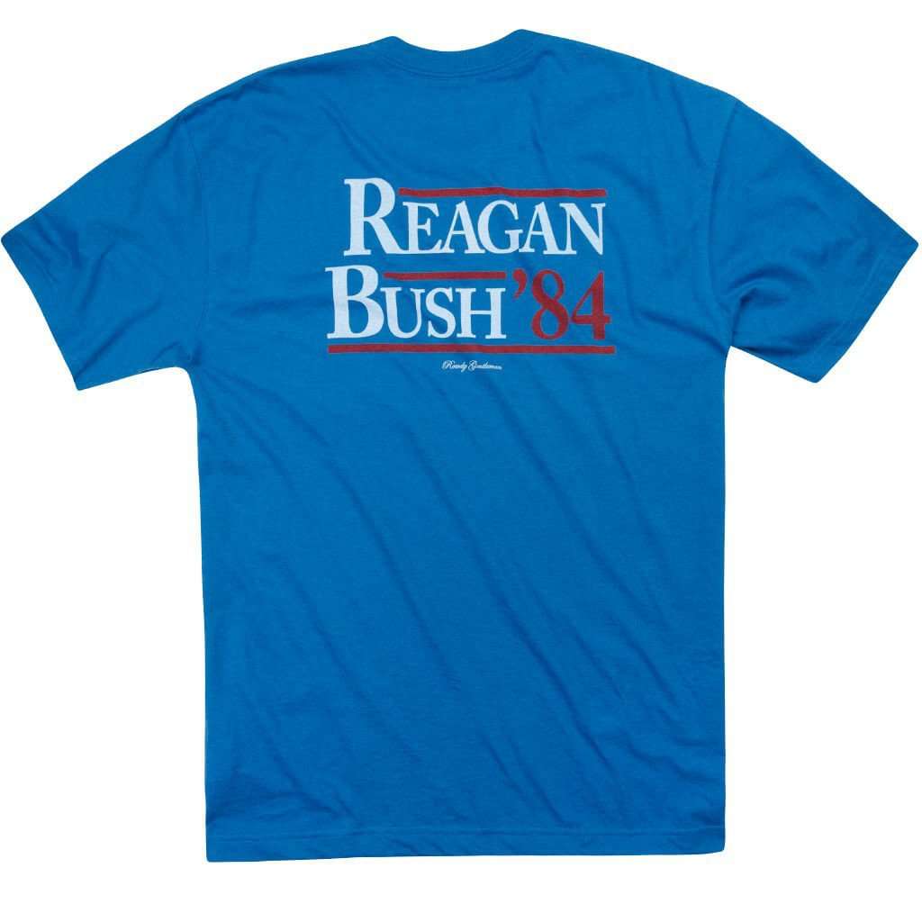 Reagan Bush '84 Pocket Tee in Deep Water by Rowdy Gentleman - Country Club Prep