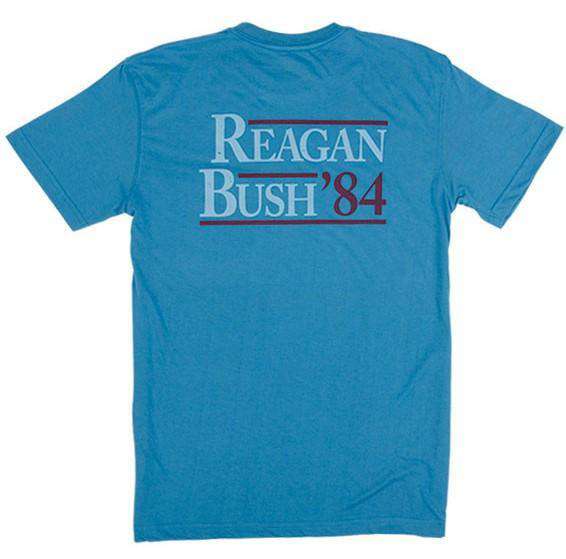 Reagan Bush '84 Pocket Tee in Surf Blue by Rowdy Gentleman - Country Club Prep