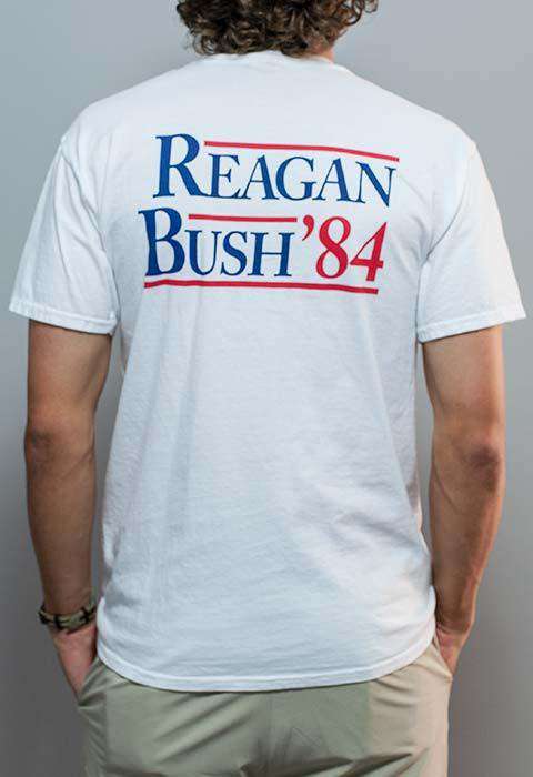 Reagan Bush '84 Pocket Tee in White by Rowdy Gentleman - Country Club Prep