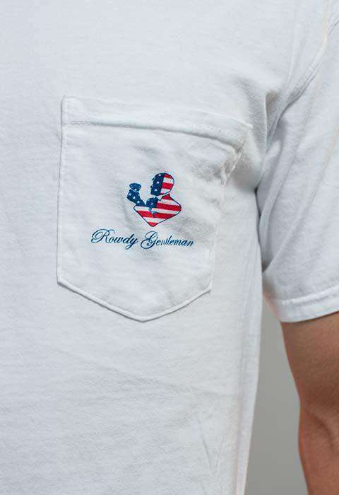 Reagan Bush '84 Pocket Tee in White by Rowdy Gentleman - Country Club Prep