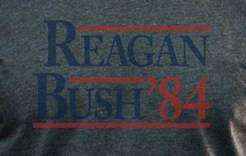 Reagan Bush '84 Vintage Tee in Faded Grey by Rowdy Gentleman - Country Club Prep