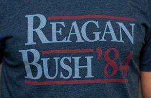Reagan Bush '84 Vintage Tee in Faded Navy by Rowdy Gentleman - Country Club Prep