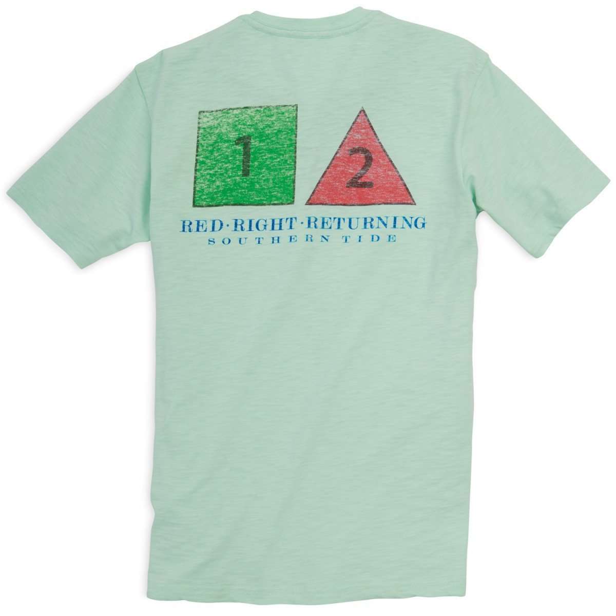 Red Right Return Pocket Tee in Sea Foam Green by Southern Tide - Country Club Prep
