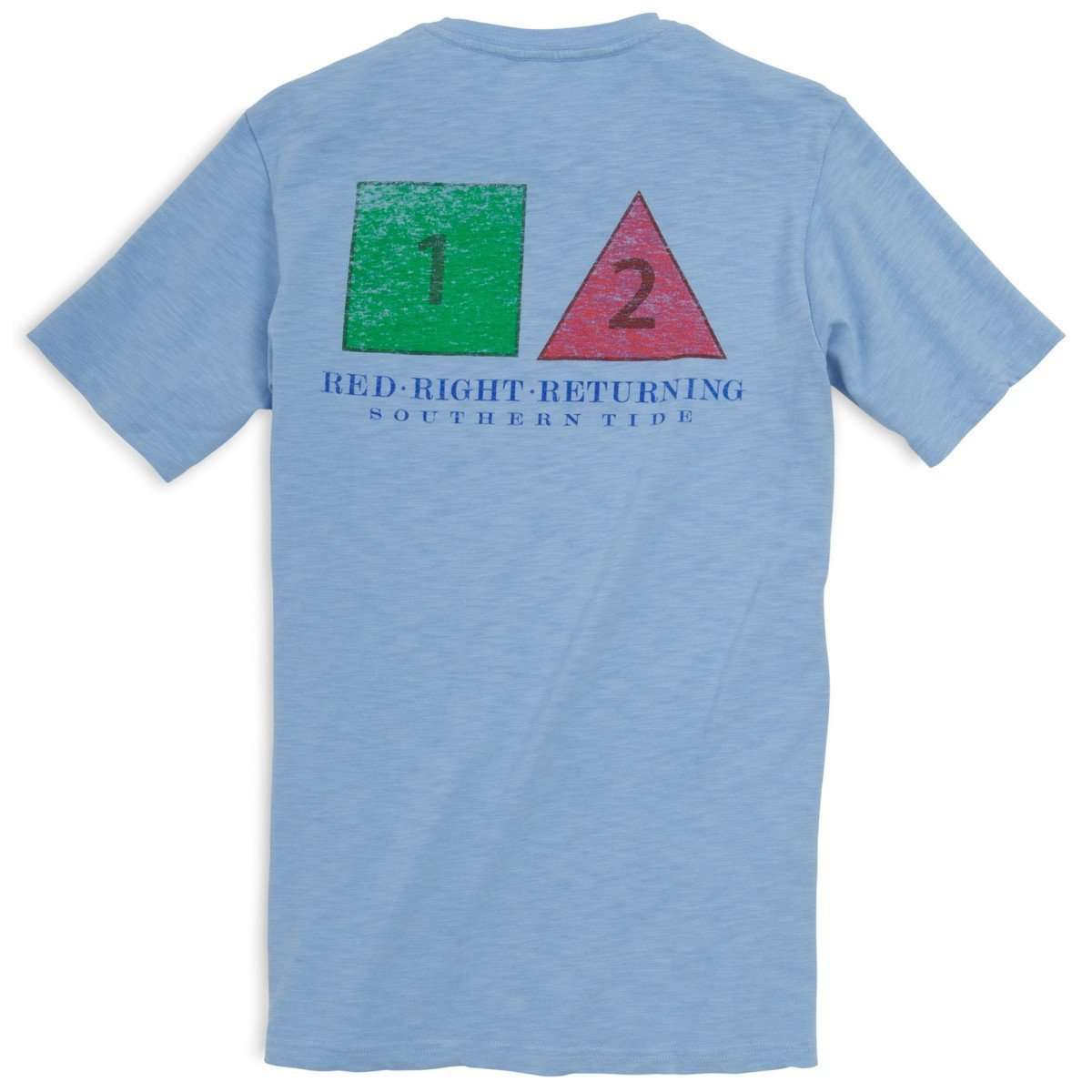 Red Right Return Pocket Tee in True Blue by Southern Tide - Country Club Prep