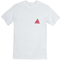 Red Right Return Pocket Tee in White by Southern Tide - Country Club Prep