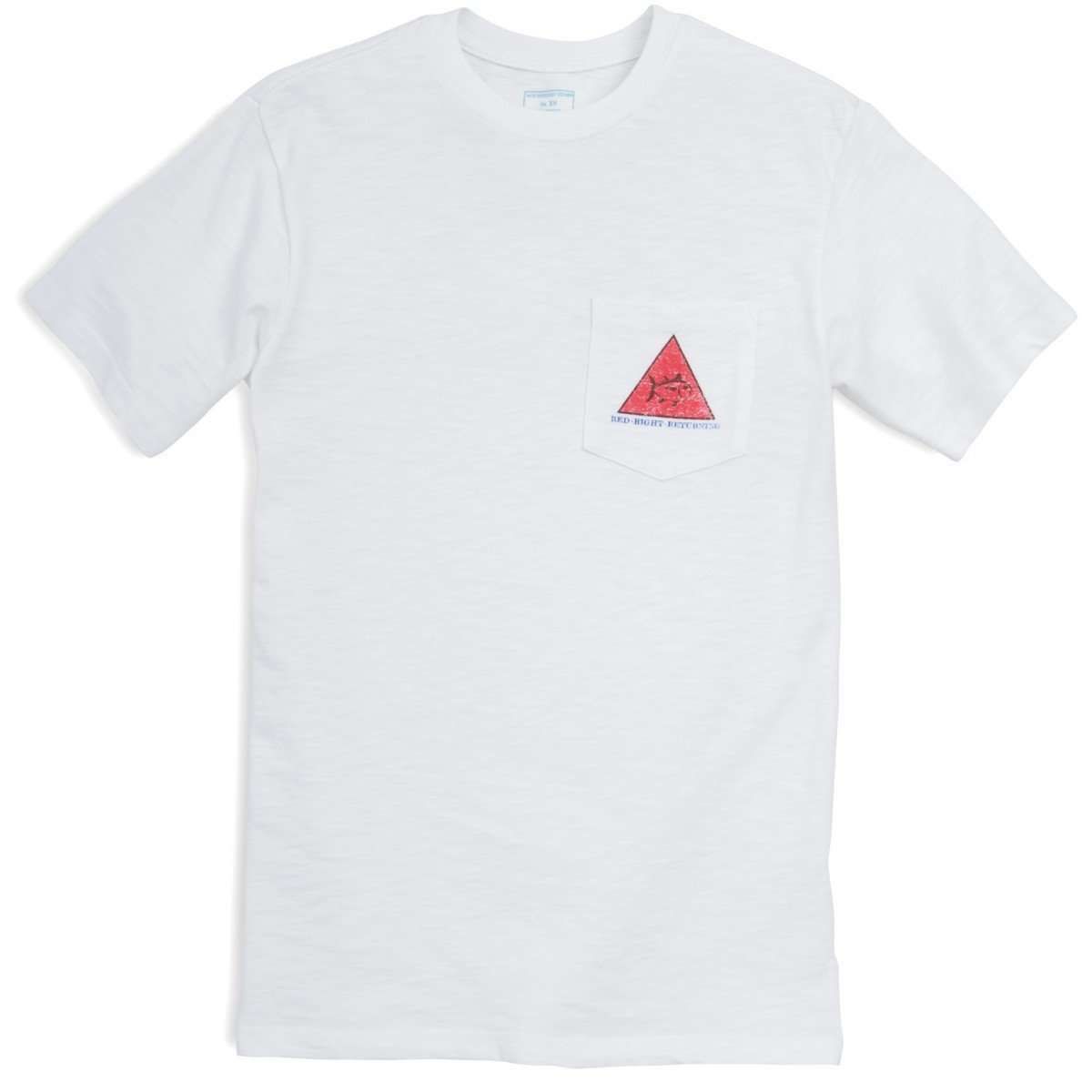 Red Right Return Pocket Tee in White by Southern Tide - Country Club Prep