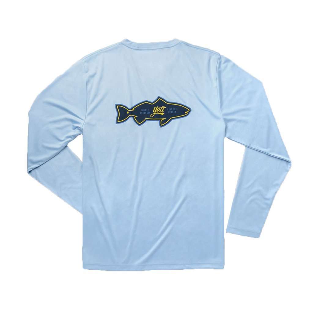 Redfish Long Sleeve Sun Shirt in Carolina Blue by YETI - Country Club Prep