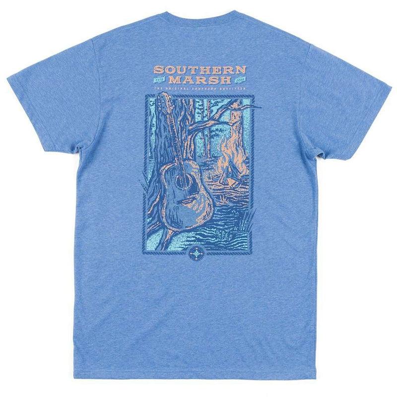 Relax and Explore - Guitar Tee in Washed Oxford by Southern Marsh - Country Club Prep