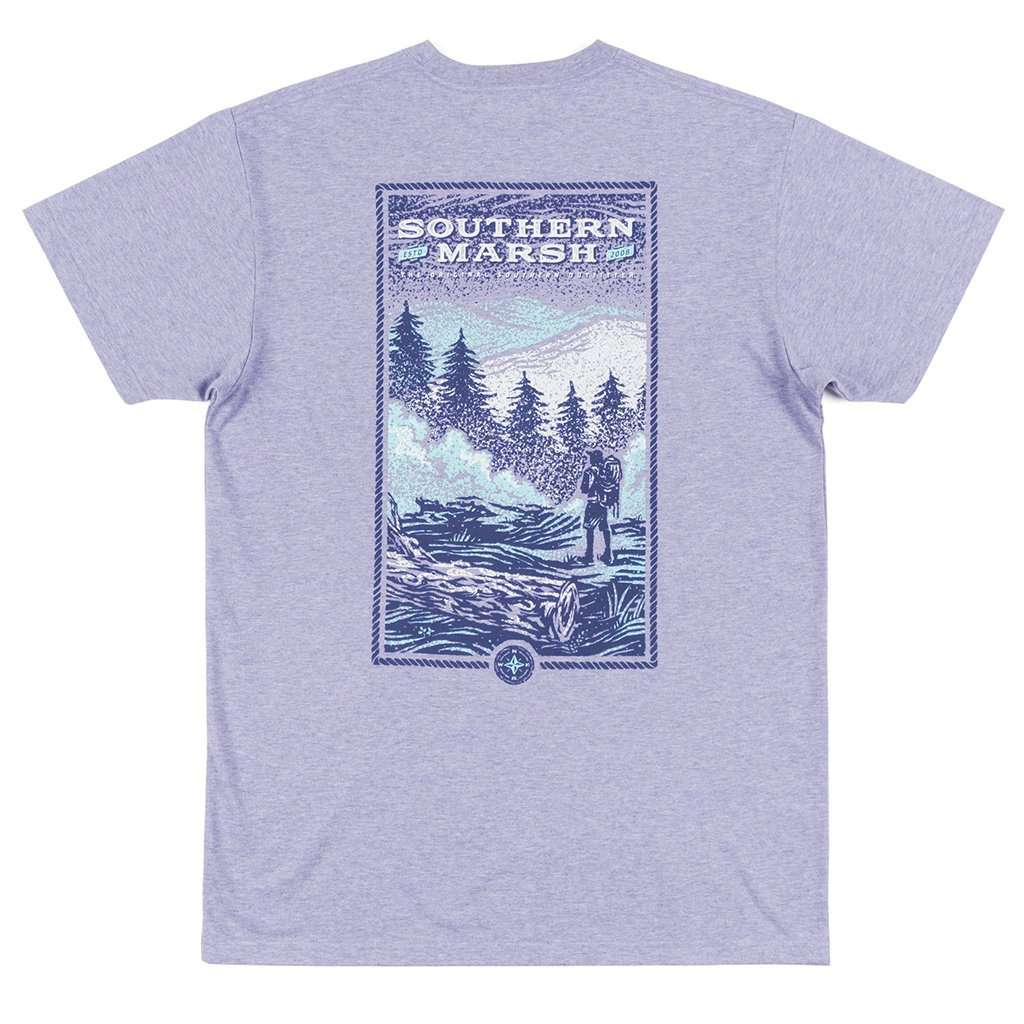 Relax and Explore - Trail Tee in Washed Berry by Southern Marsh - Country Club Prep