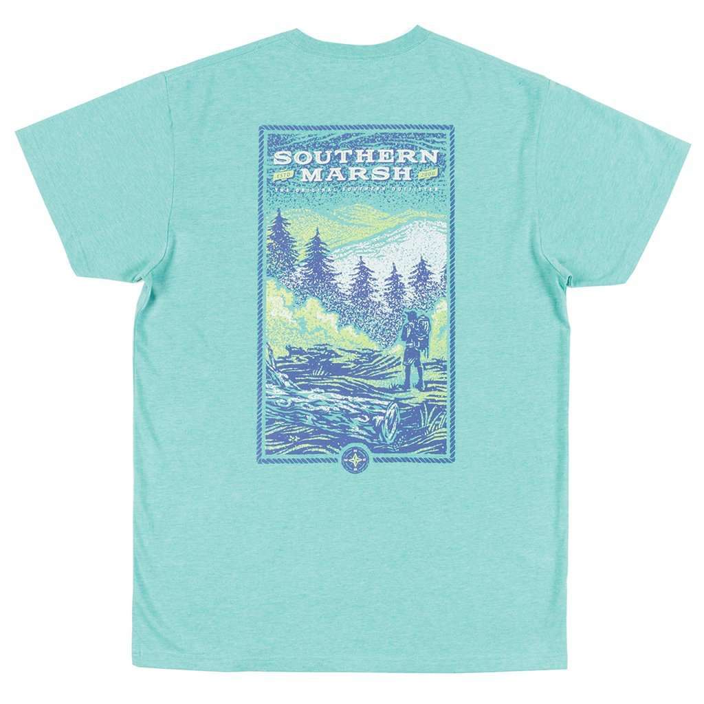 Relax and Explore - Trail Tee in Washed Kelly by Southern Marsh - Country Club Prep
