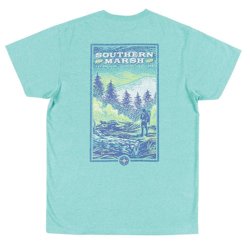 Relax and Explore - Trail Tee in Washed Kelly by Southern Marsh - Country Club Prep