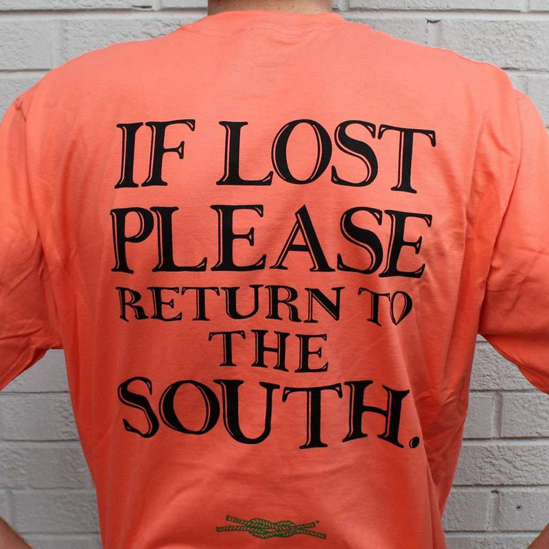 Return to the South Pocket Tee in Orange by Knot Clothing & Belt Co. - Country Club Prep