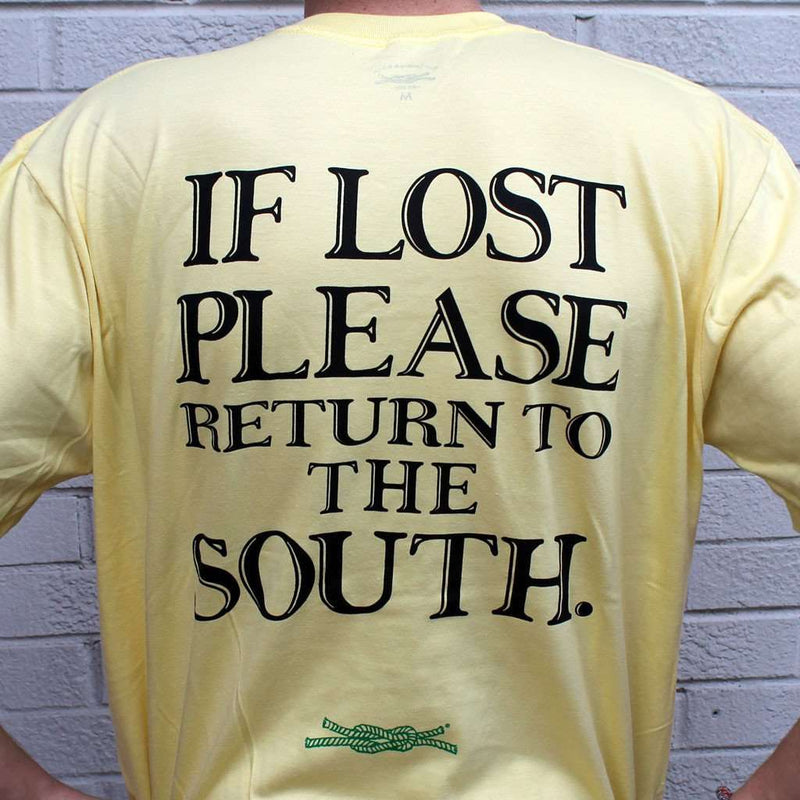 Return to the South Pocket Tee in Yellow by Knot Clothing & Belt Co. - Country Club Prep