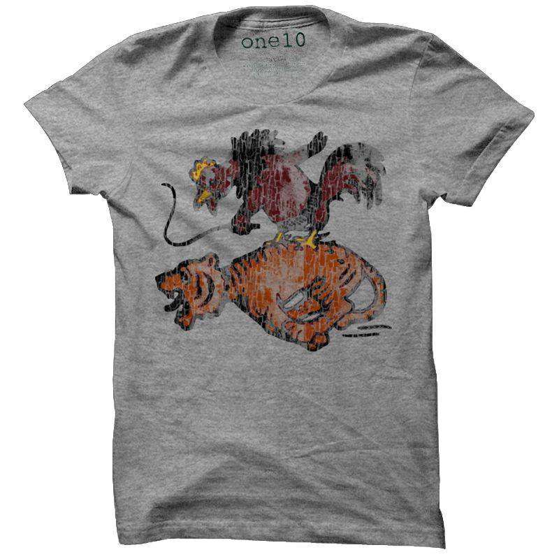 Ride a Tiger Tee in Grey by One 10 Threads - Country Club Prep