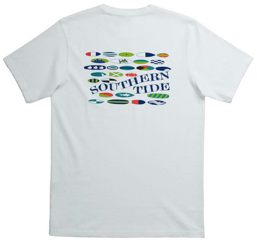 Riptide Tee Shirt in White by Southern Tide - Country Club Prep