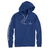Rising Skipjack Long Sleeve Hoodie Tee Shirt in Seven Seas Blue by Southern Tide - Country Club Prep