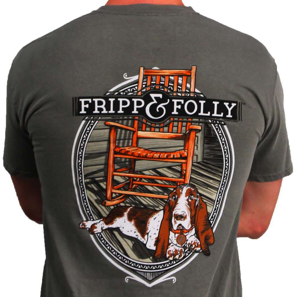 Rocker and Hound Tee in Tumbleweed Grey by Fripp & Folly - Country Club Prep