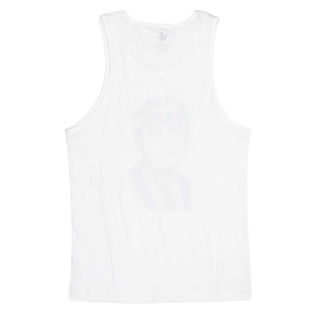 Rowdy G Dub Tank Top in White by Rowdy Gentleman - Country Club Prep