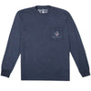 Rowdy Reagan Long Sleeve Pocket Tee in Navy by Rowdy Gentleman - Country Club Prep