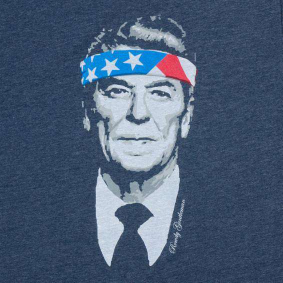 Rowdy Reagan Vintage Tee in Navy by Rowdy Gentleman - Country Club Prep