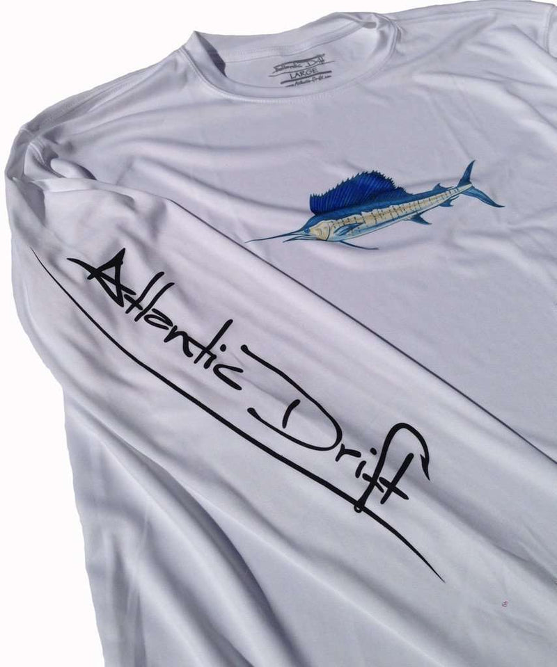 Sailfish Performance Long Sleeve Shirt in White by Atlantic Drift - Country Club Prep