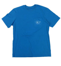 Sailfish Shield Pocket Tee in Aqua by Atlantic Drift - Country Club Prep