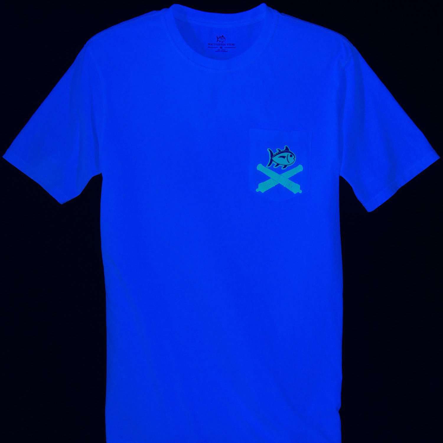 Sailor by Day, Bandit by Night Glow in the Dark Tee Shirt in White by Southern Tide - Country Club Prep