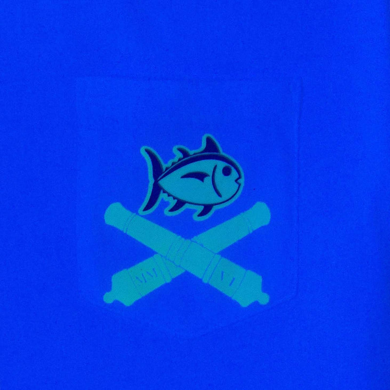 Sailor by Day, Bandit by Night Glow in the Dark Tee Shirt in White by Southern Tide - Country Club Prep
