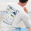 Saltwater Collection Wicking Long Sleeve Tee in White by Fripp & Folly - Country Club Prep