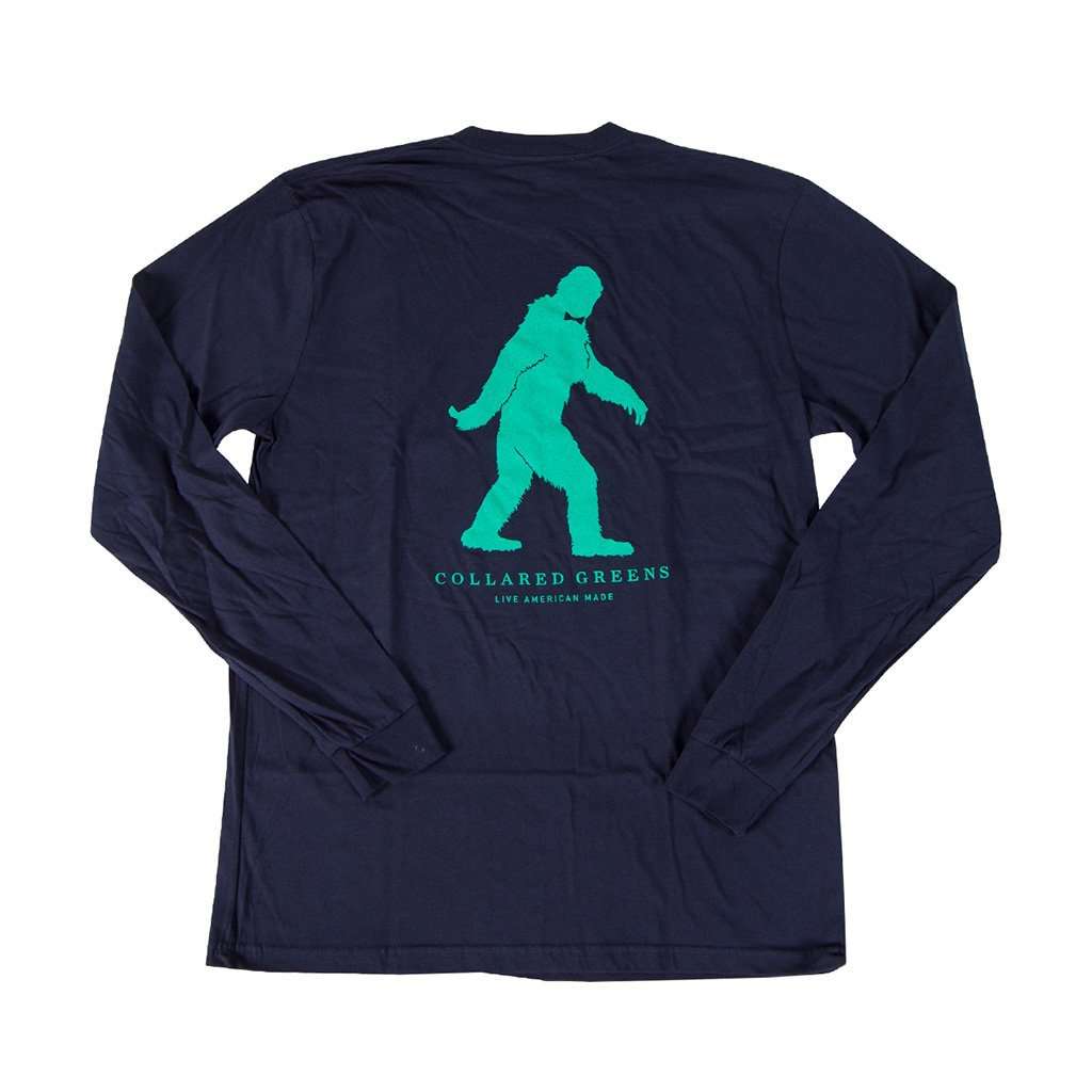 Sasquatch Long Sleeve T-Shirt in Navy by Collared Greens - Country Club Prep