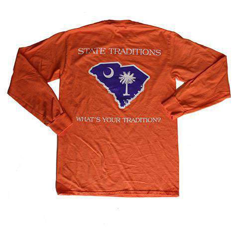 SC Clemson Gameday Long Sleeve T-Shirt in Orange by State Traditions - Country Club Prep