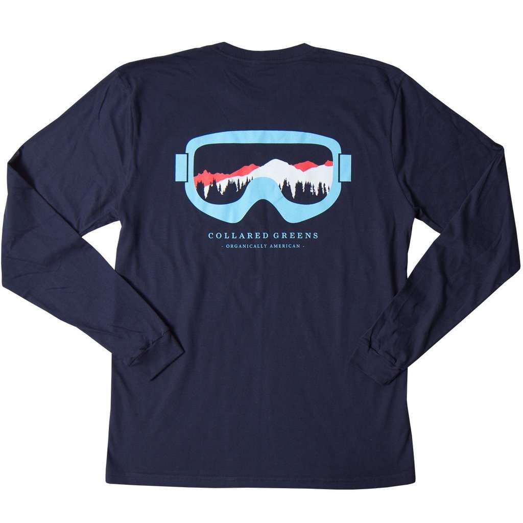 Season Pass Long Sleeve T-Shirt in Navy by Collared Greens - Country Club Prep