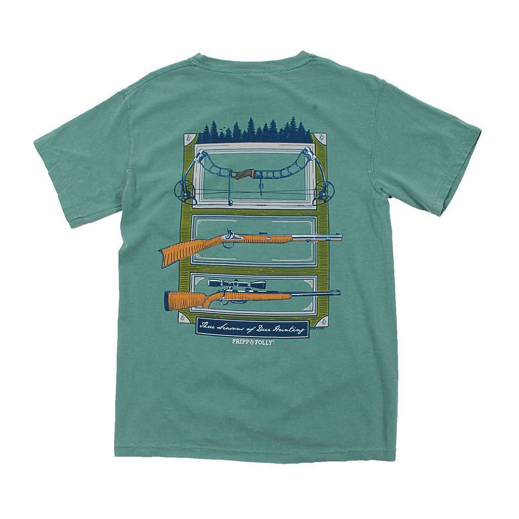 Seasons of Hunting Tee in Light Green by Fripp & Folly - Country Club Prep