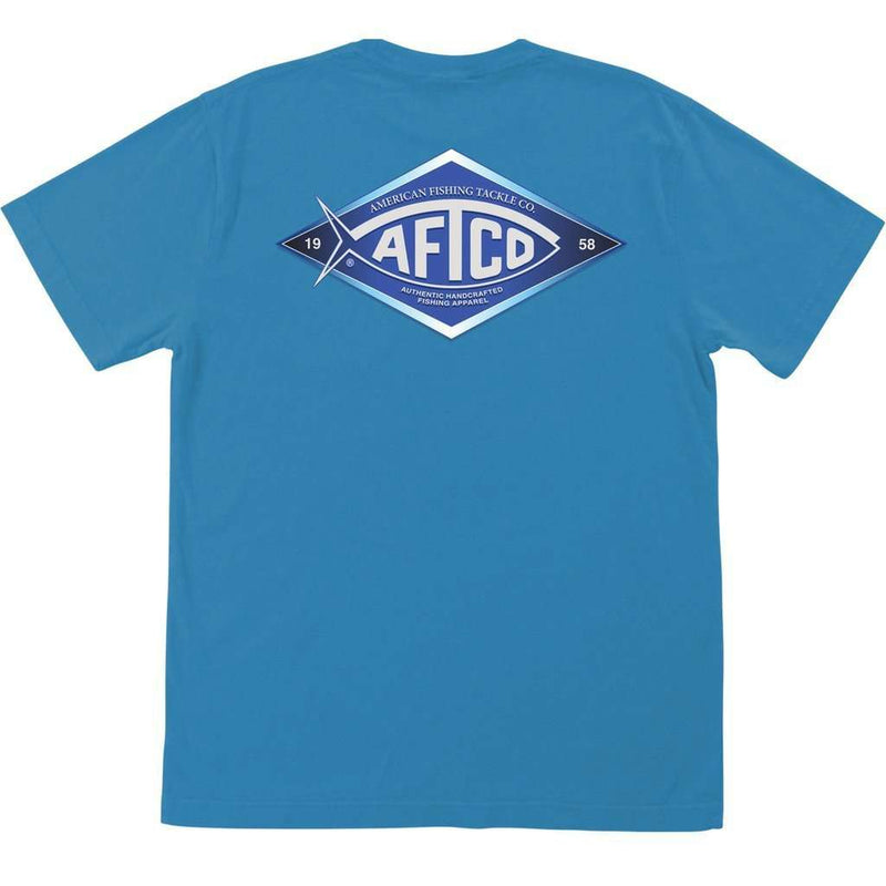 Shadow Logo T-Shirt in Vintage Regatta Blue by AFTCO - Country Club Prep