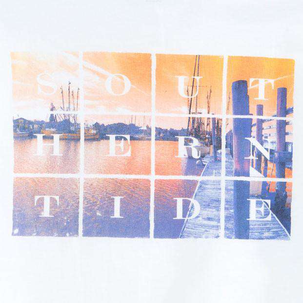 Southern Tide Shem Creek Tee Shirt in Classic White Country Club Prep
