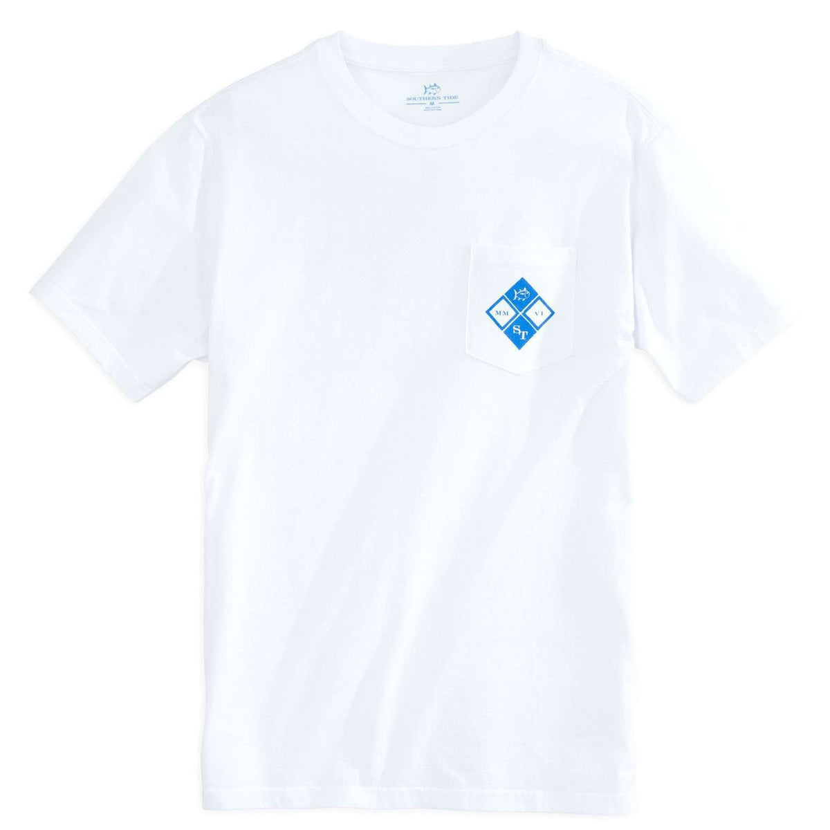 Southern Tide Shem Creek Tee Shirt in Classic White Country Club Prep
