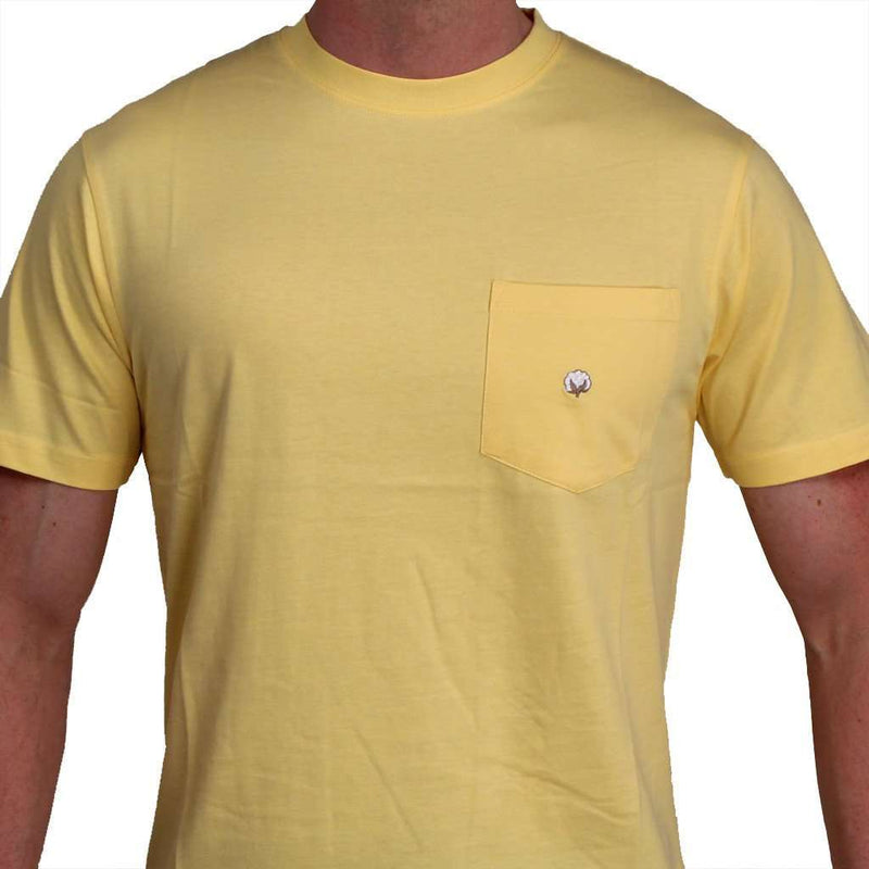 Short Sleeve Pocket Tee in Maize by Cotton Brothers - Country Club Prep