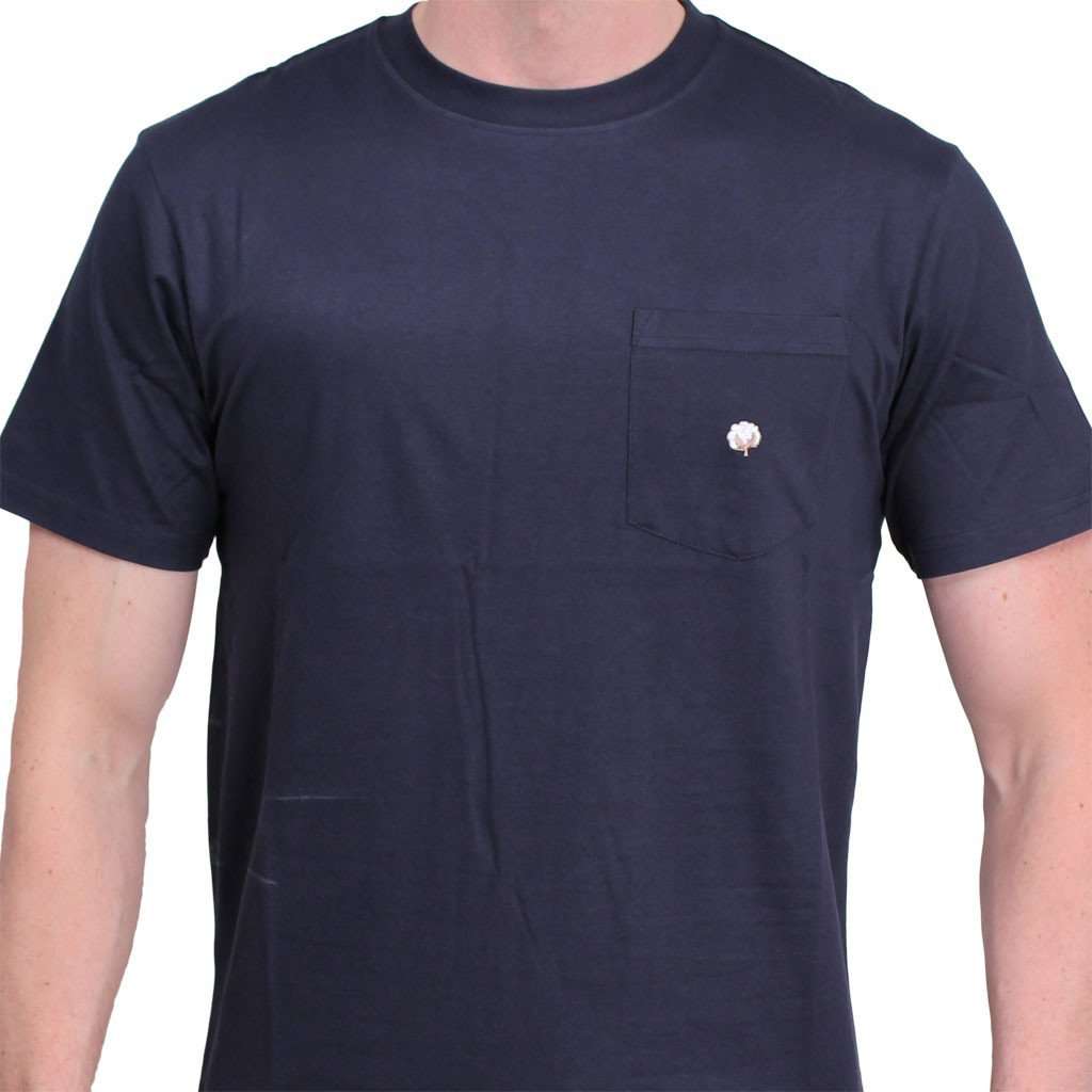 Short Sleeve Pocket Tee in Navy by Cotton Brothers - Country Club Prep