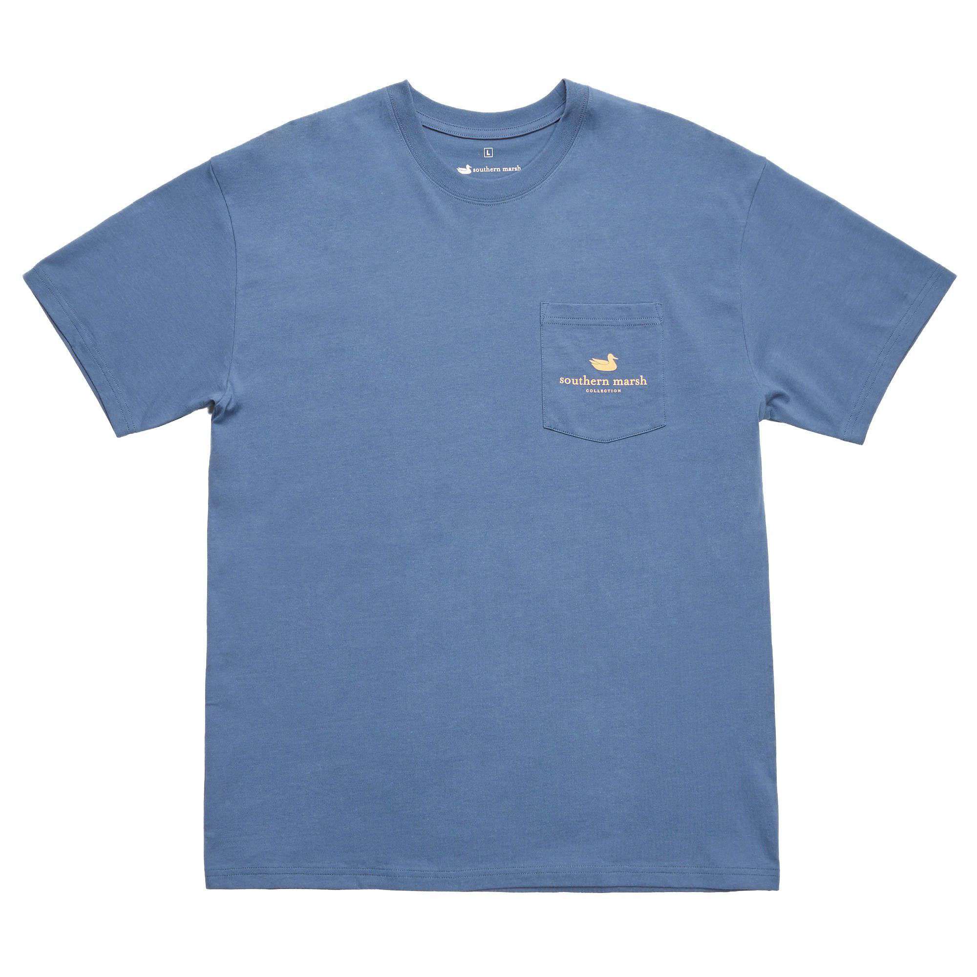 Shotgun Shell Tee in Bluestone by Southern Marsh - Country Club Prep