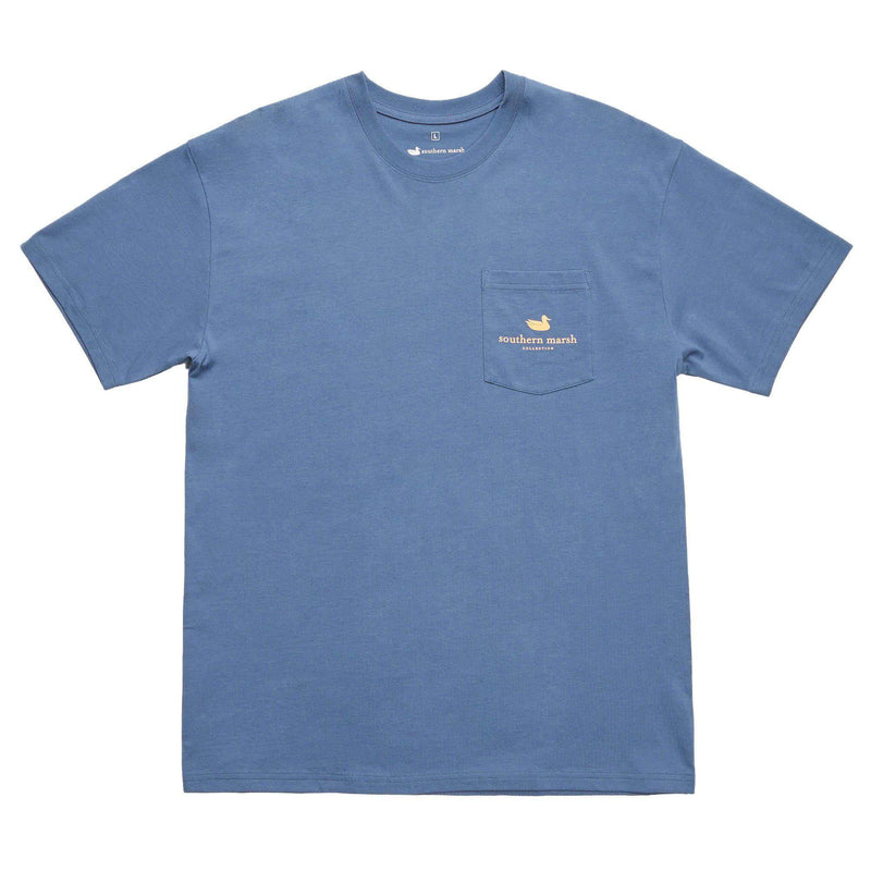 Shotgun Shell Tee in Bluestone by Southern Marsh - Country Club Prep