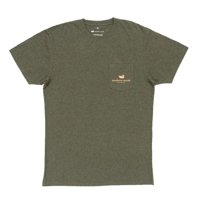 Shotgun Shell Tee in Washed Dark Green by Southern Marsh - Country Club Prep