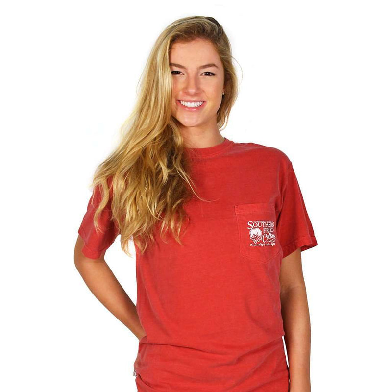 Shotgun Shells Short Sleeve Tee Shirt in Crimson by Southern Fried Cotton - Country Club Prep