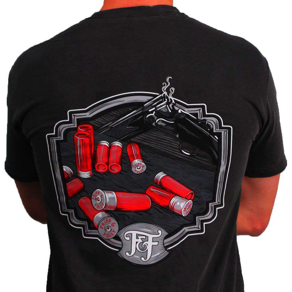 Shotgun Shells Tee in Black by Fripp & Folly - Country Club Prep