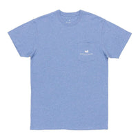 Shrimp Festival Tee in Washed Blue by Southern Marsh - Country Club Prep