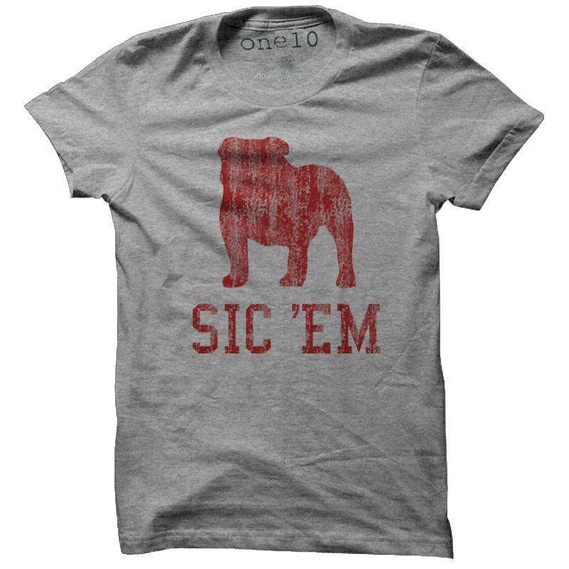 Sic 'Em Tee in Grey by One 10 Threads - Country Club Prep