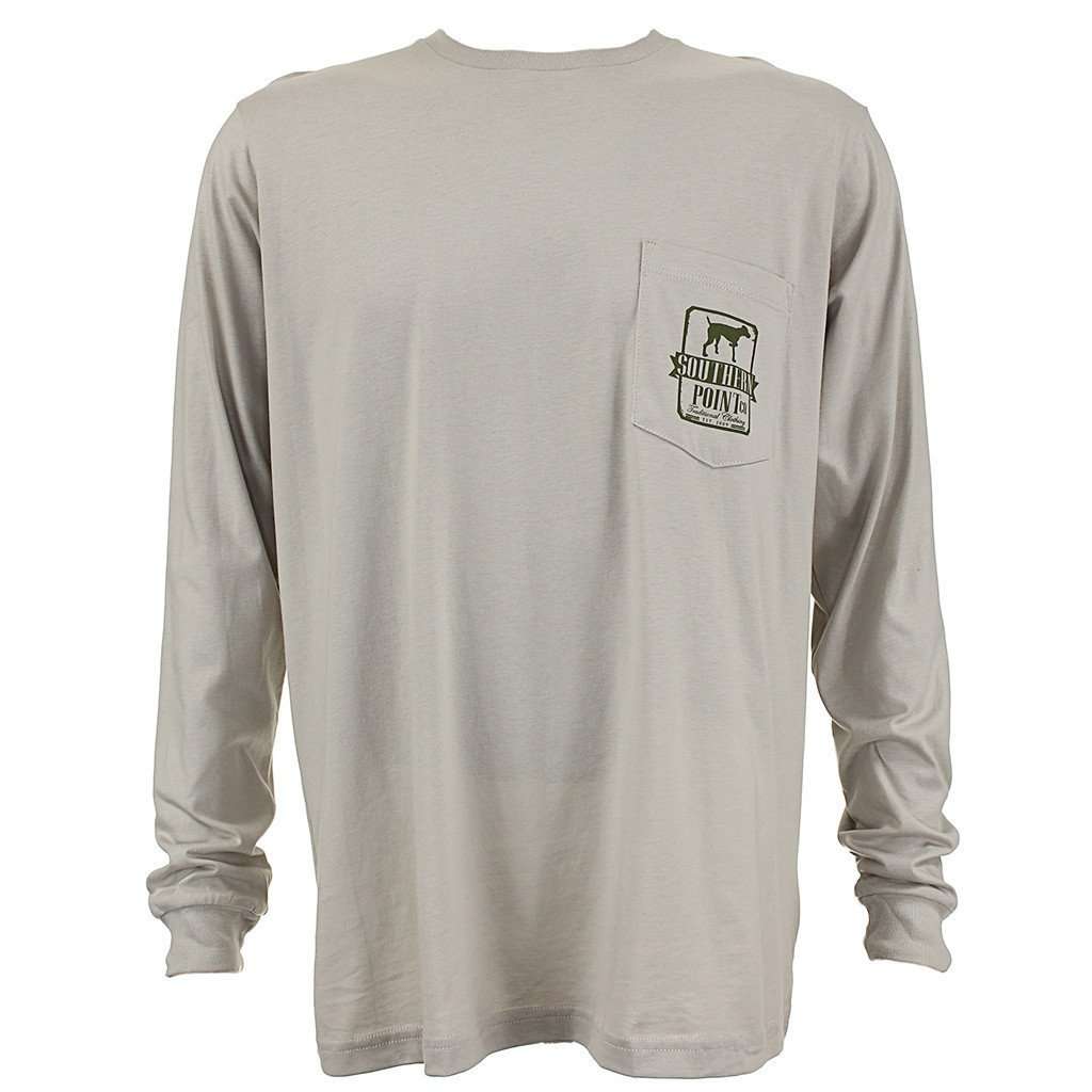 Signature Flags Long Sleeve Tee in Sandstone by Southern Point Co. - Country Club Prep